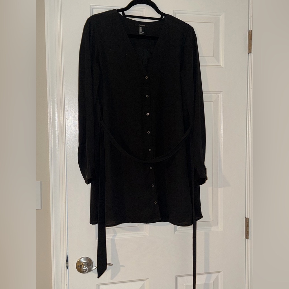 Black Button-Up Blouse